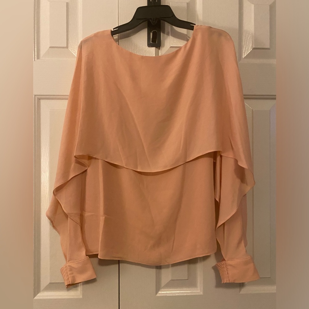 DKNY Women's Cape-Overlay Crewneck Top